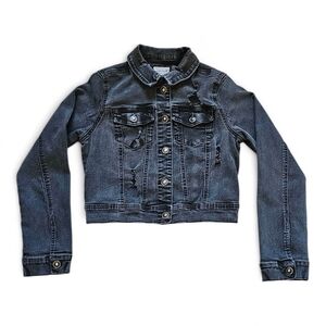 Wax Jean Collection Junior Women’s Distressed Denim Jacket Size Small